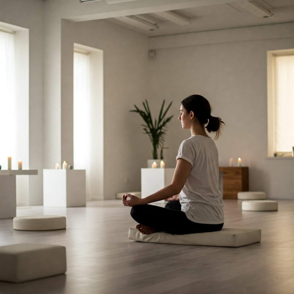  A minimalist meditation scene