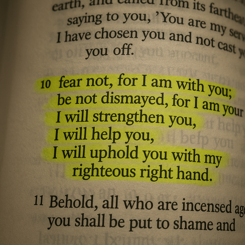Highlighted Bible verses on strength