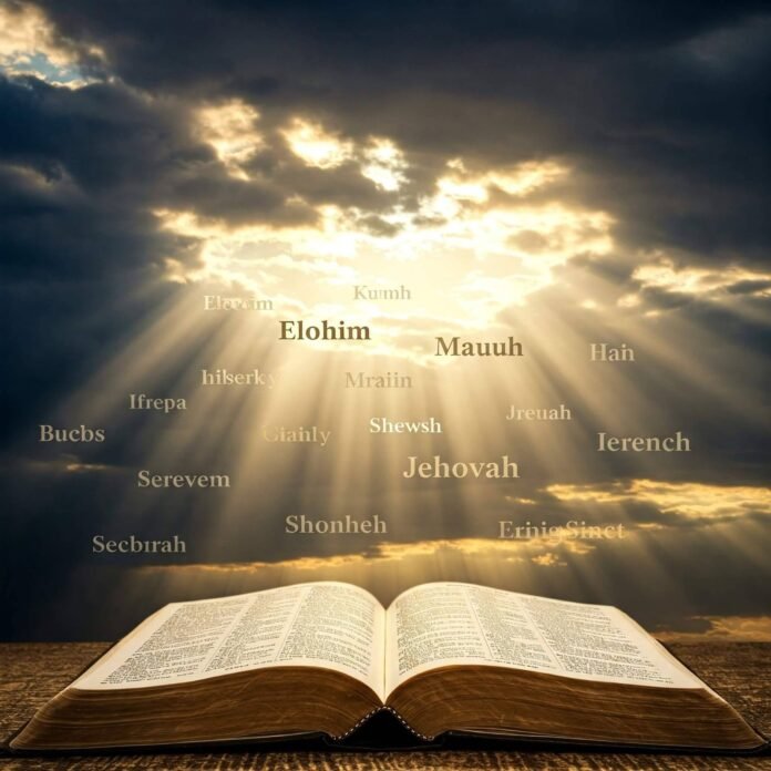 glowing depiction of a divine light shining through clouds